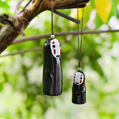 【zakka工藝禮品千與千尋無臉小號手繪陶瓷風鈴創意掛飾車飾】價格,廠家,圖片,陶瓷工藝品,廈門神冠軟件科技-